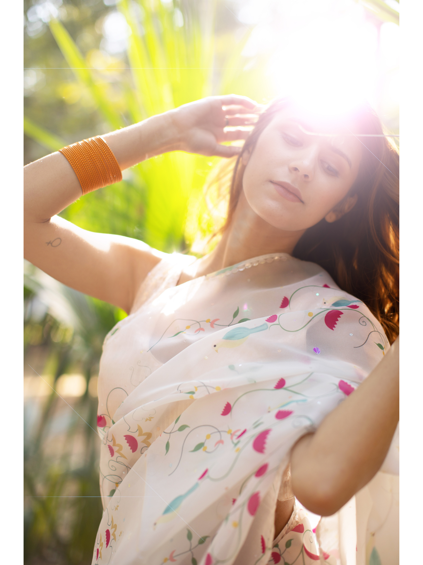 Organza Pigeon Saree