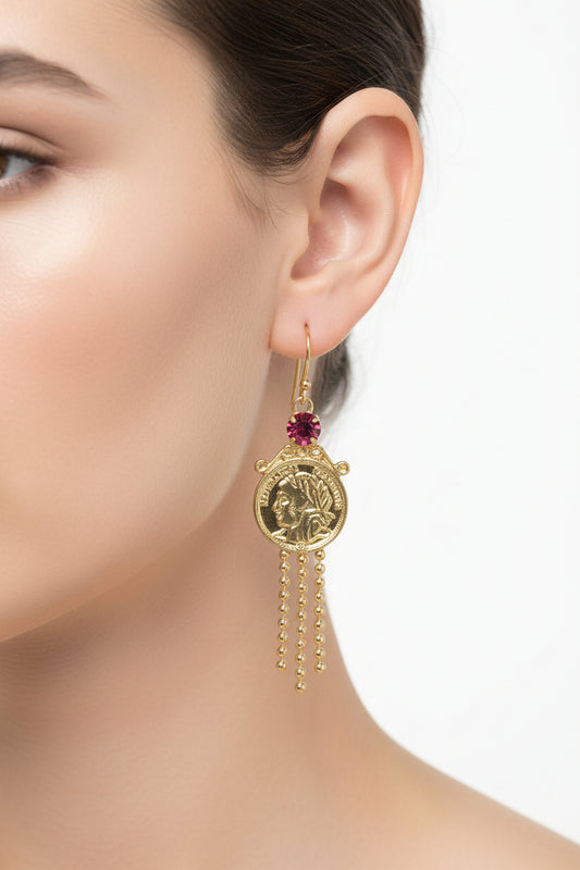 Gold Coin Danglers