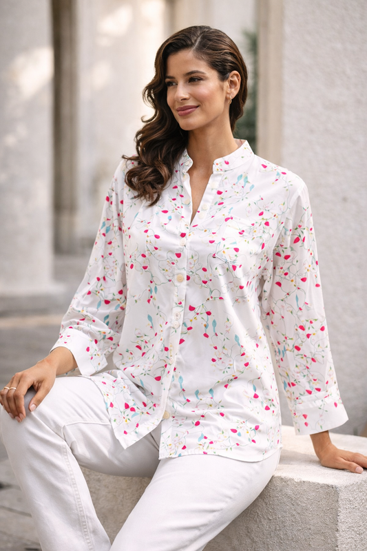 LOVE BIRD BEMBERG SATIN SHIRT