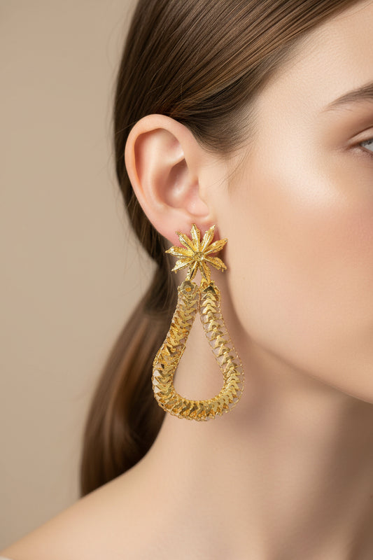 Star Anise Swing Earrings