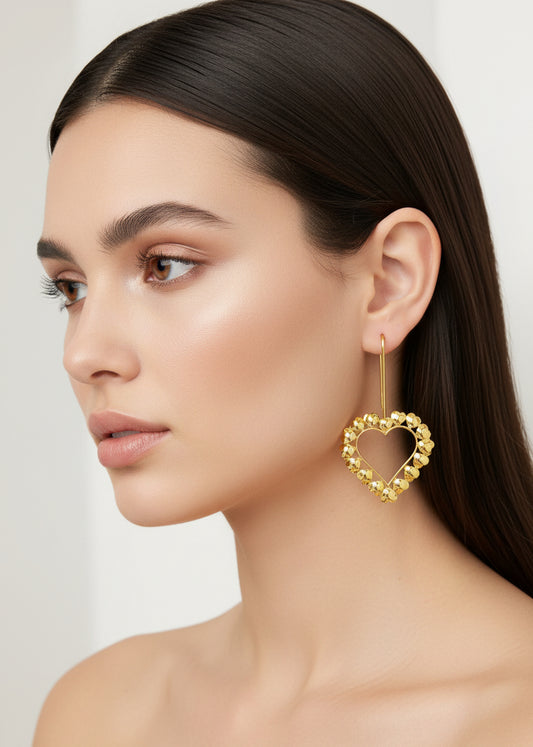 Blossoming Hearts Fish Hook Earrings