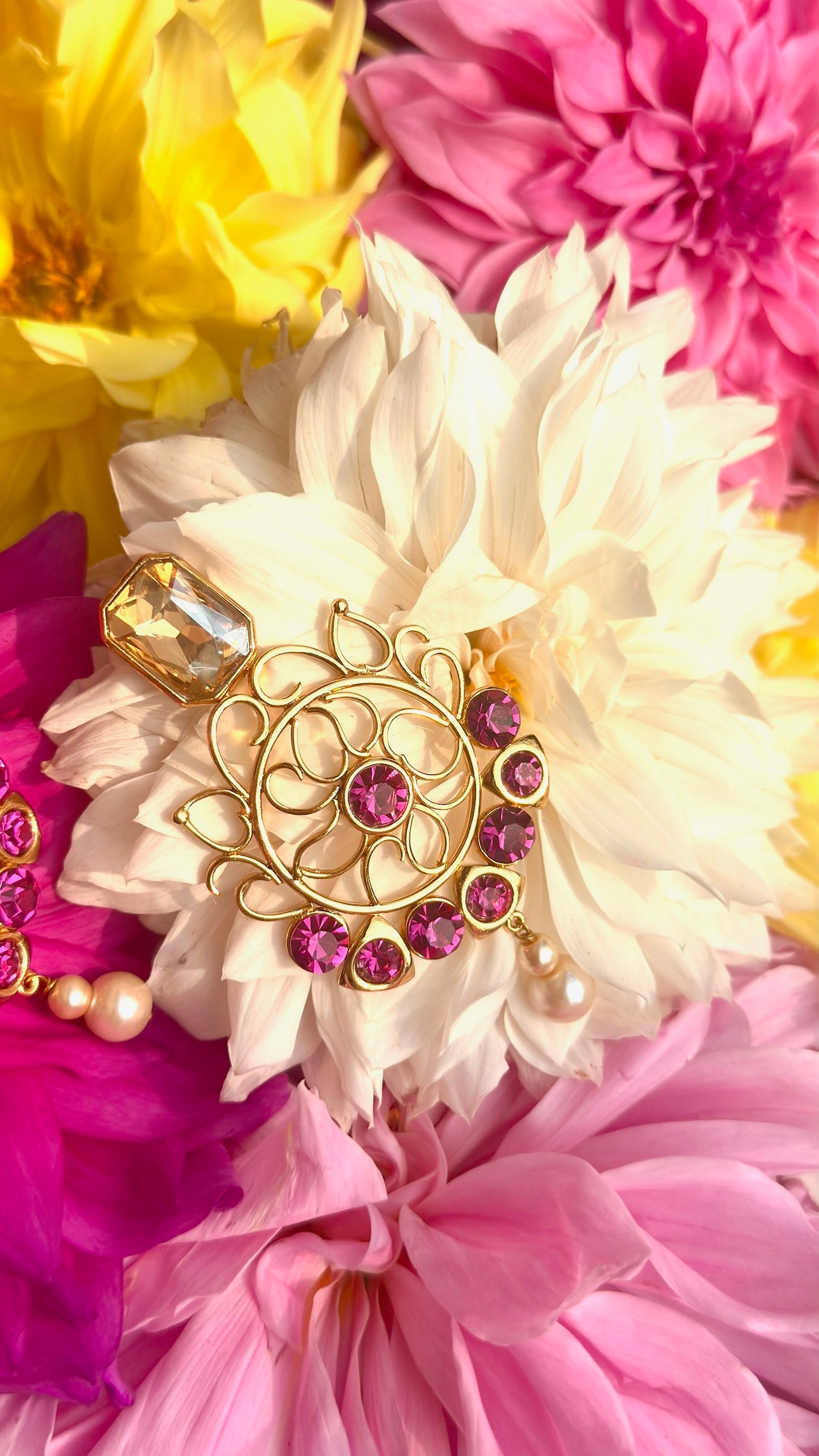 Arabesque Rani Pink Nayan Earrings