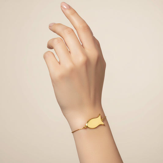 Gold-Plated Fish Bracelet
