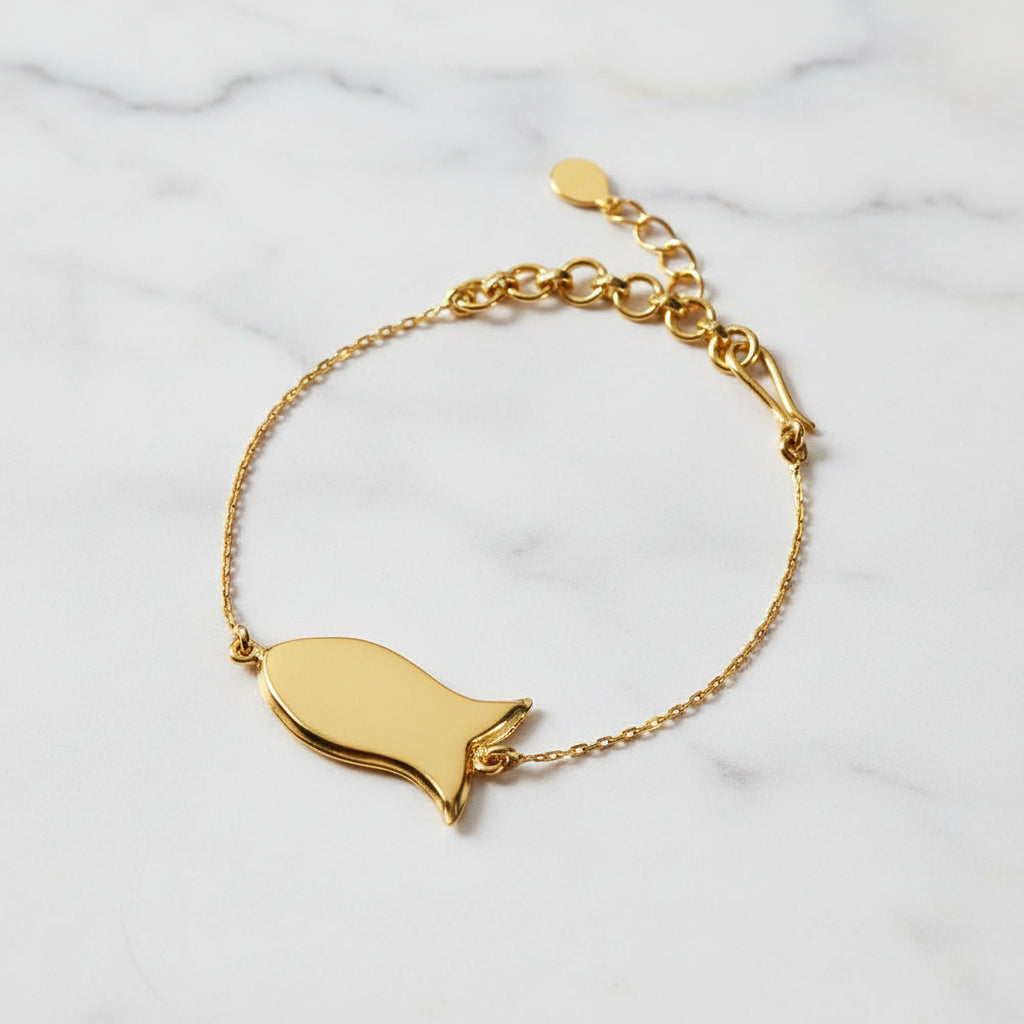Gold-Plated Fish Bracelet