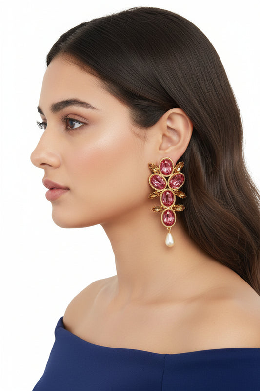 Disco Pop Rose Earrings