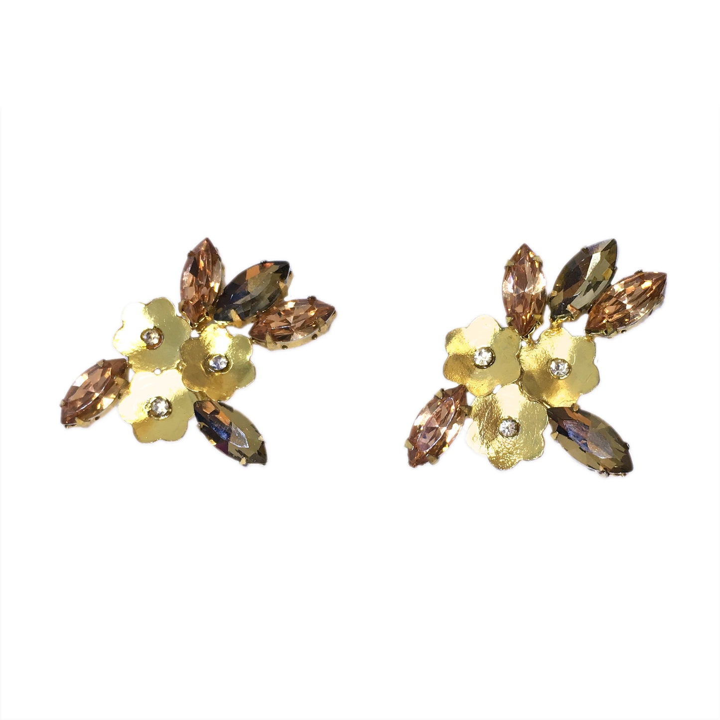 Topaz Rose Flower Cufflinks
