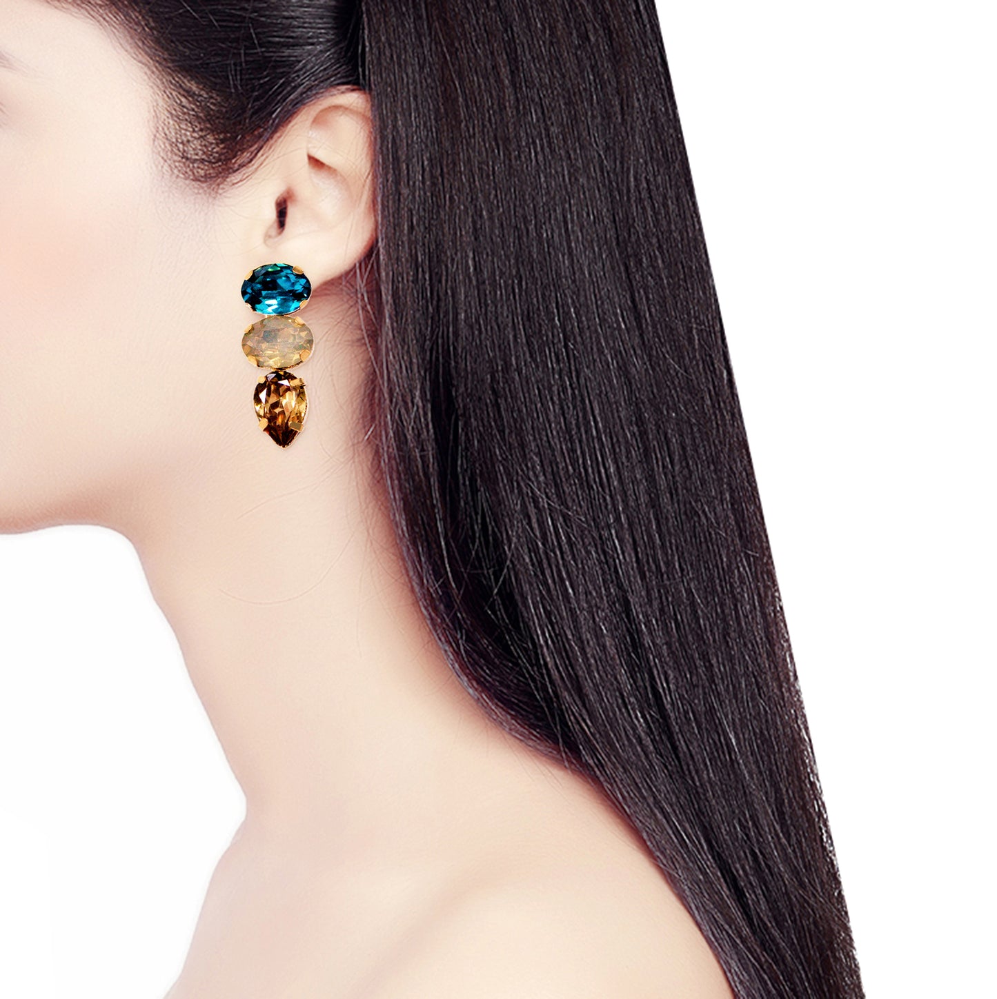 Stone Stacked Earrings
