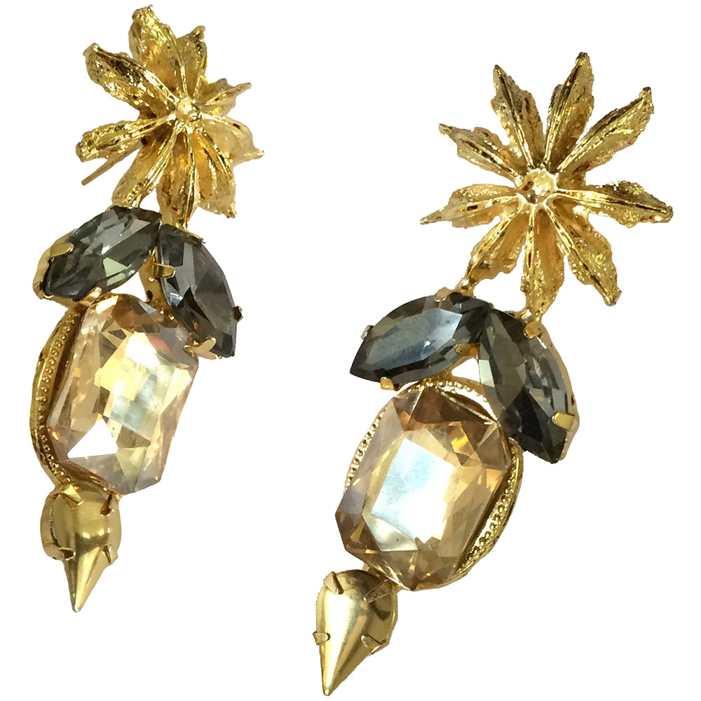 Star Anise Gold Earrings