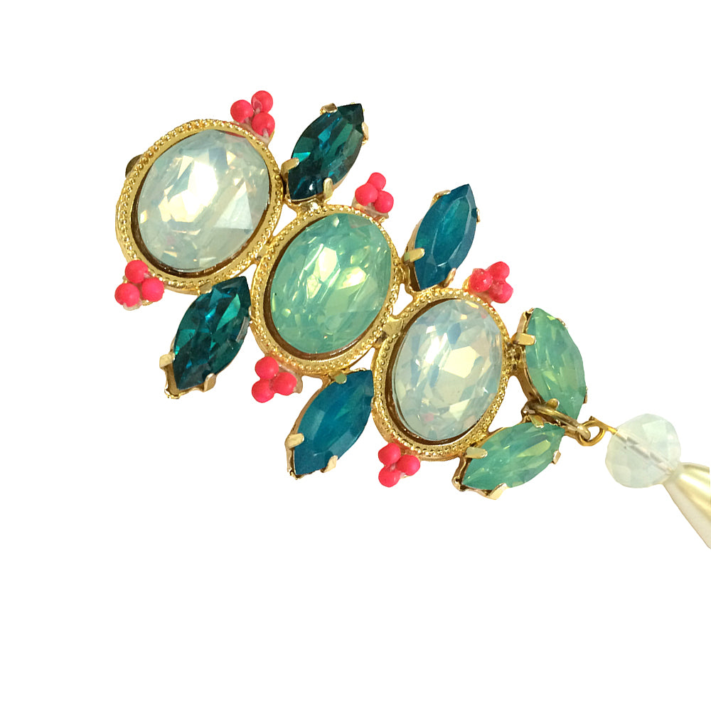 Spring Poppers Topaz Tassel Earrings