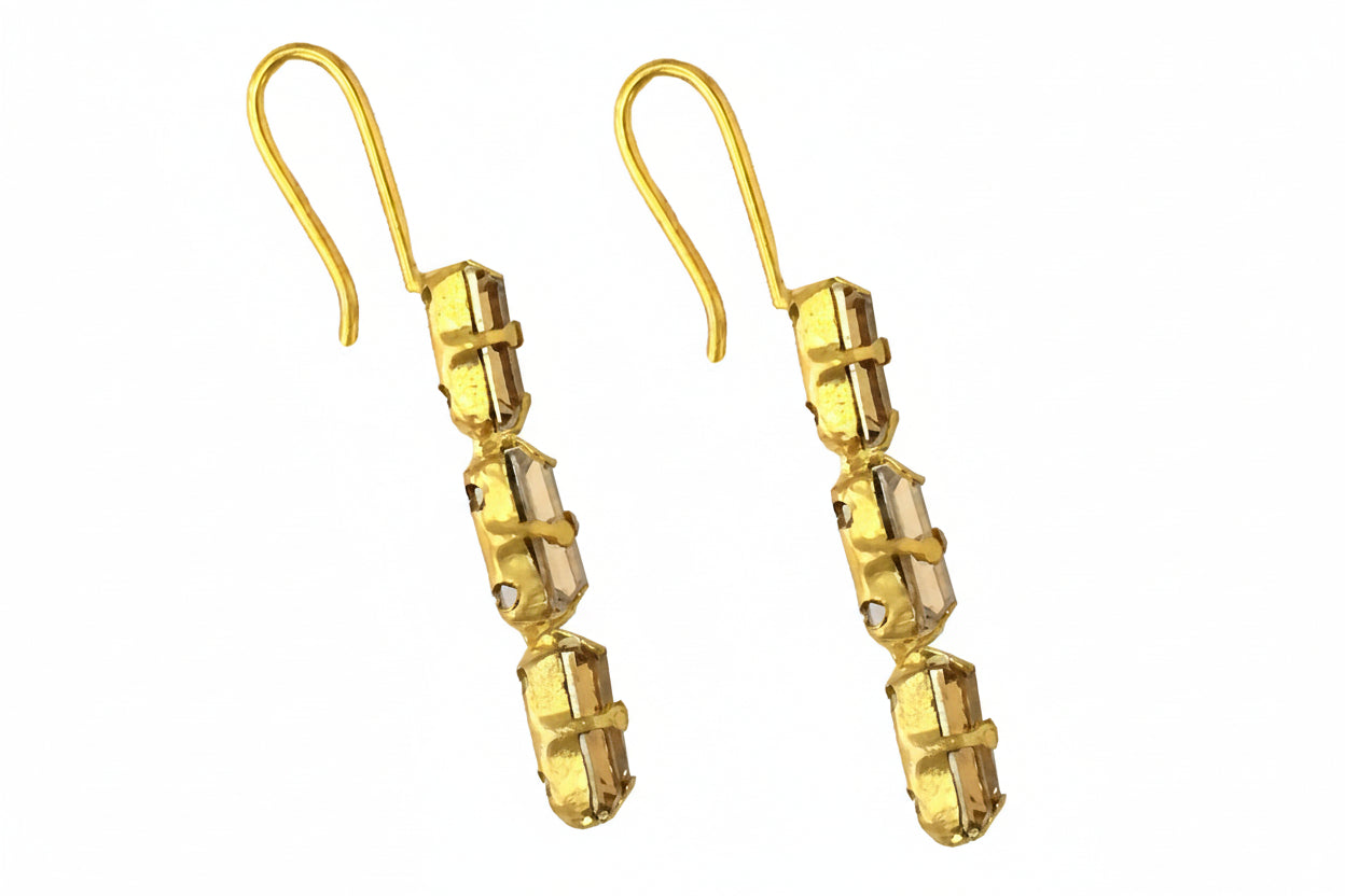 Topaz Gold Ombre Fish Hook Earrings