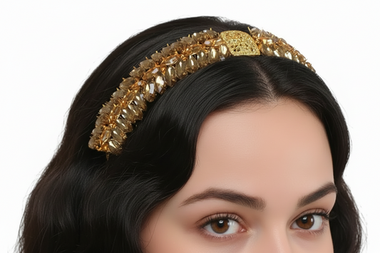 Champagne Bridal Headharness