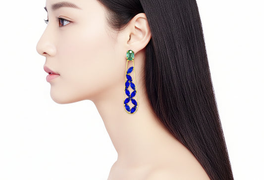 Blue Laura Earrings