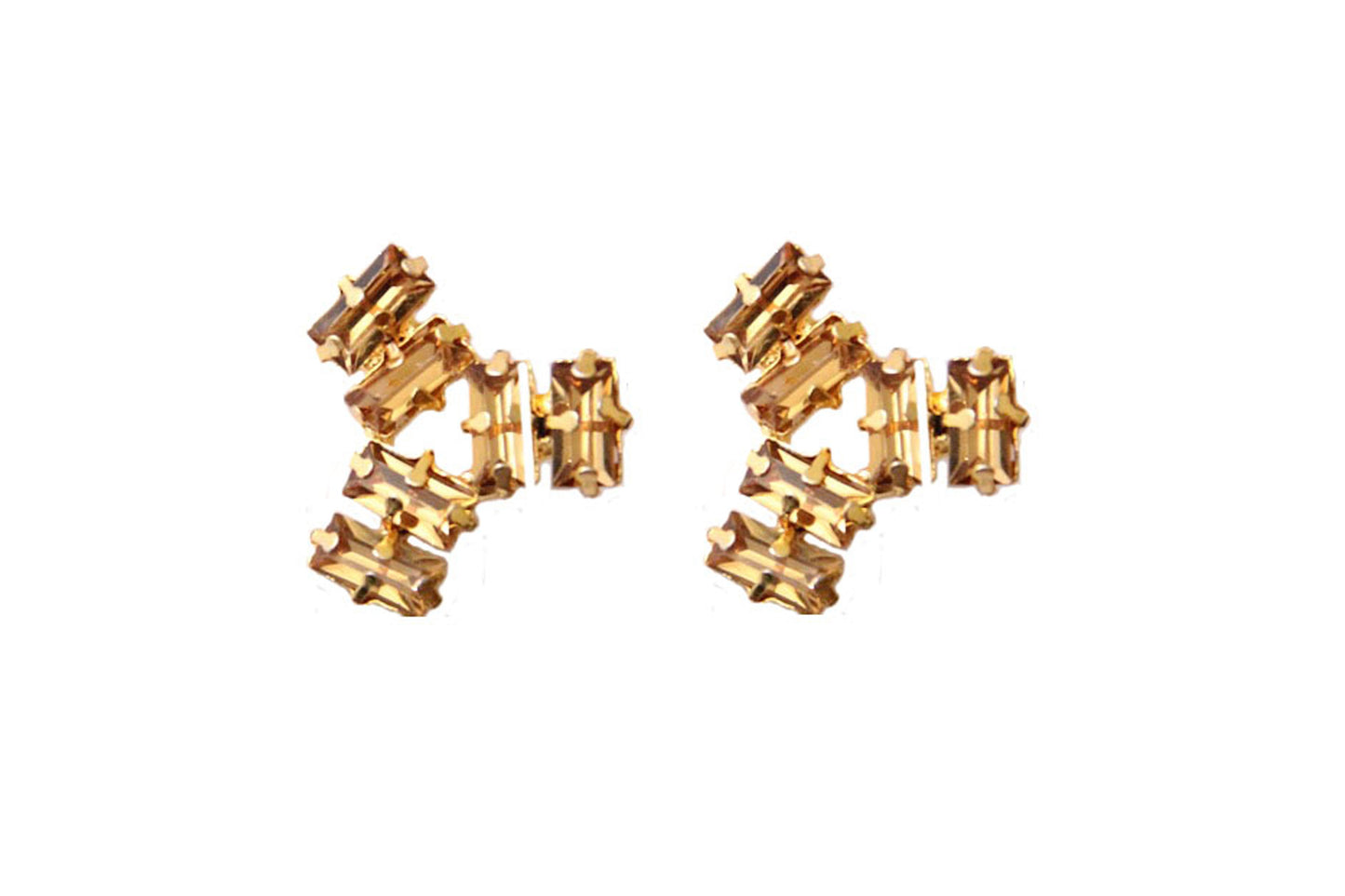 Rectangle Brick Topaz Earstuds