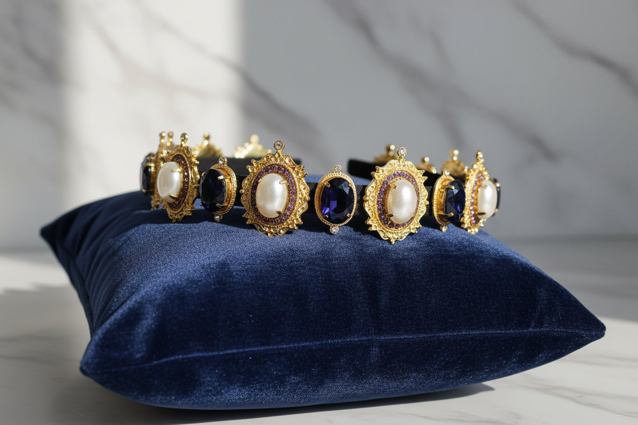 Arania Lavender Pearl Headdress