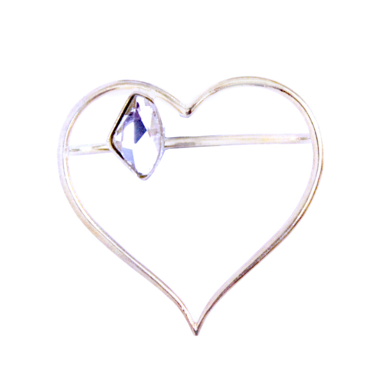SIlver-plated Galactic Cut Two Finger Blooming Heart Ring