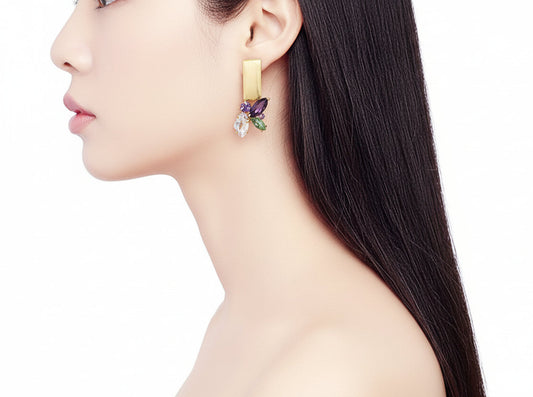 Vitis- Vinifera Voilet Rootstock Earrings