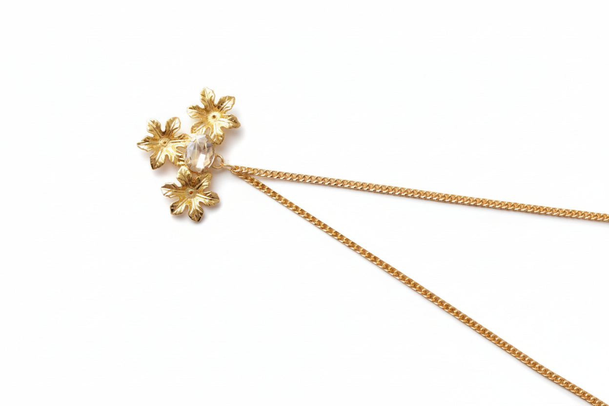 Gold Plated Jasmine Golden Shadow LongNeckpiece