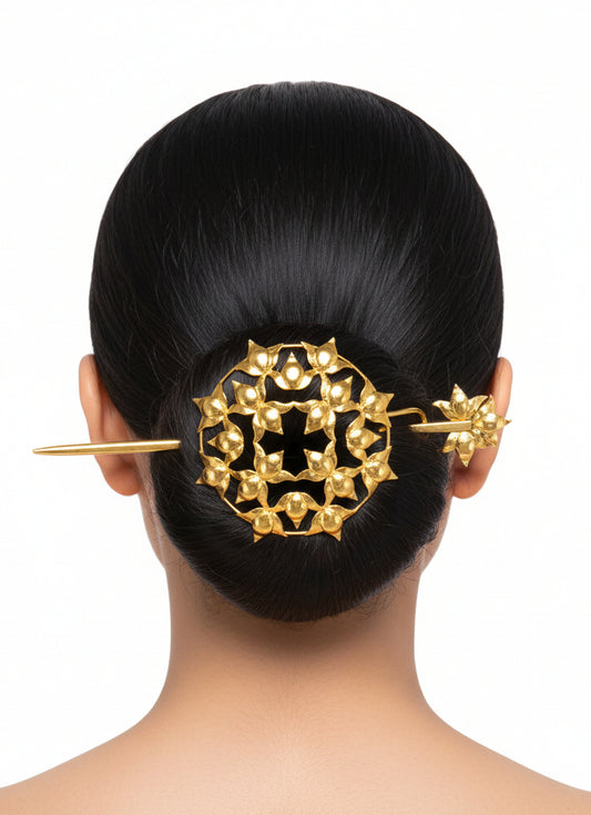 Gold-plated Lotus Radial Fleur Juda Pin