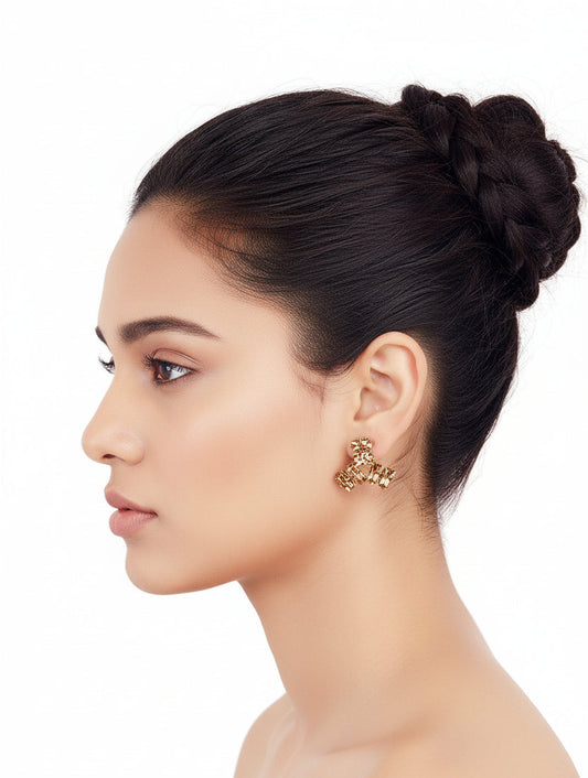 Rectangle Brick Topaz Earstuds