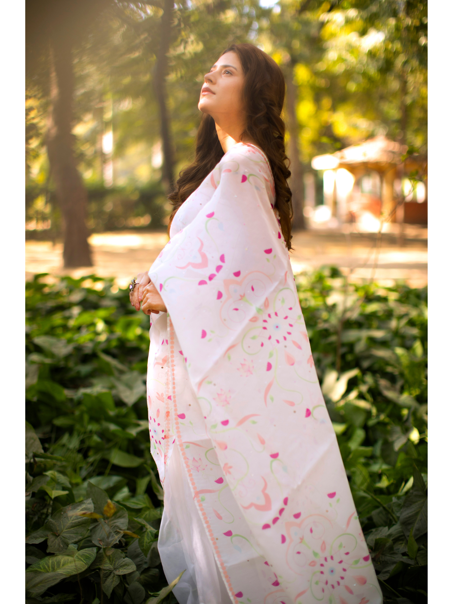 Pink Kamal Sitara Saree