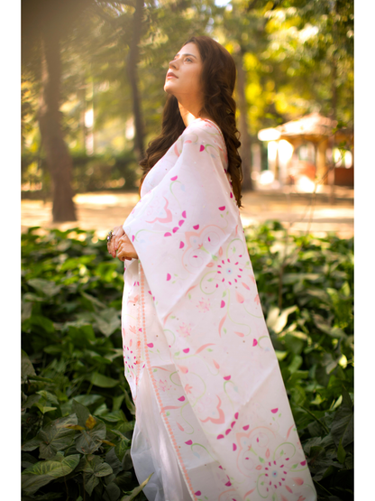 Pink Kamal Sitara Saree