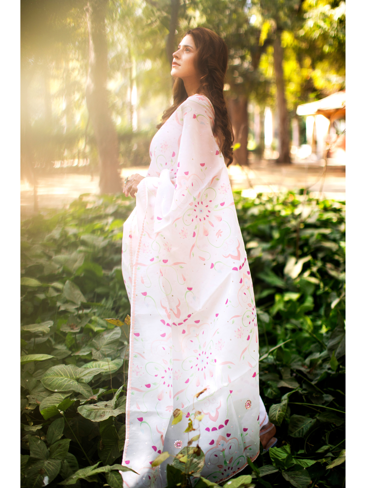 Pink Kamal Sitara Saree