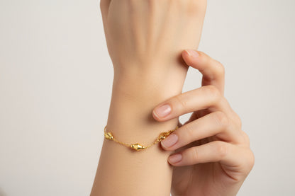Gold-Plated Bead Cone Bracelet