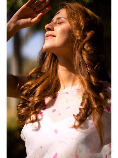 Pink Kamal Sitara Saree