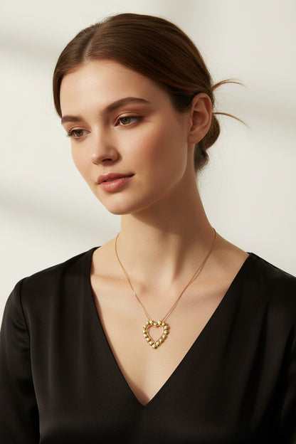 22K GOLD PLATED HEART Long Neckpieces
