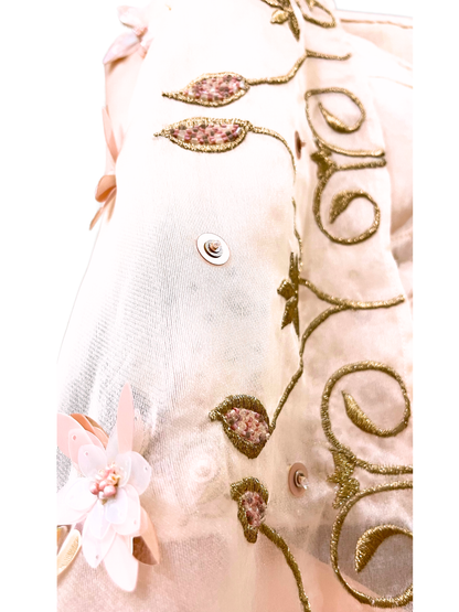 Lotus Petal Peach Cape blouse