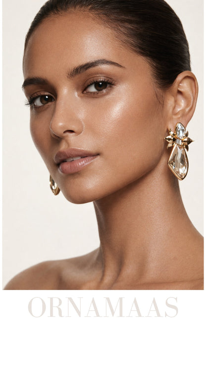 Lotus Galactic Cut Mehr-o- Noor Earrings