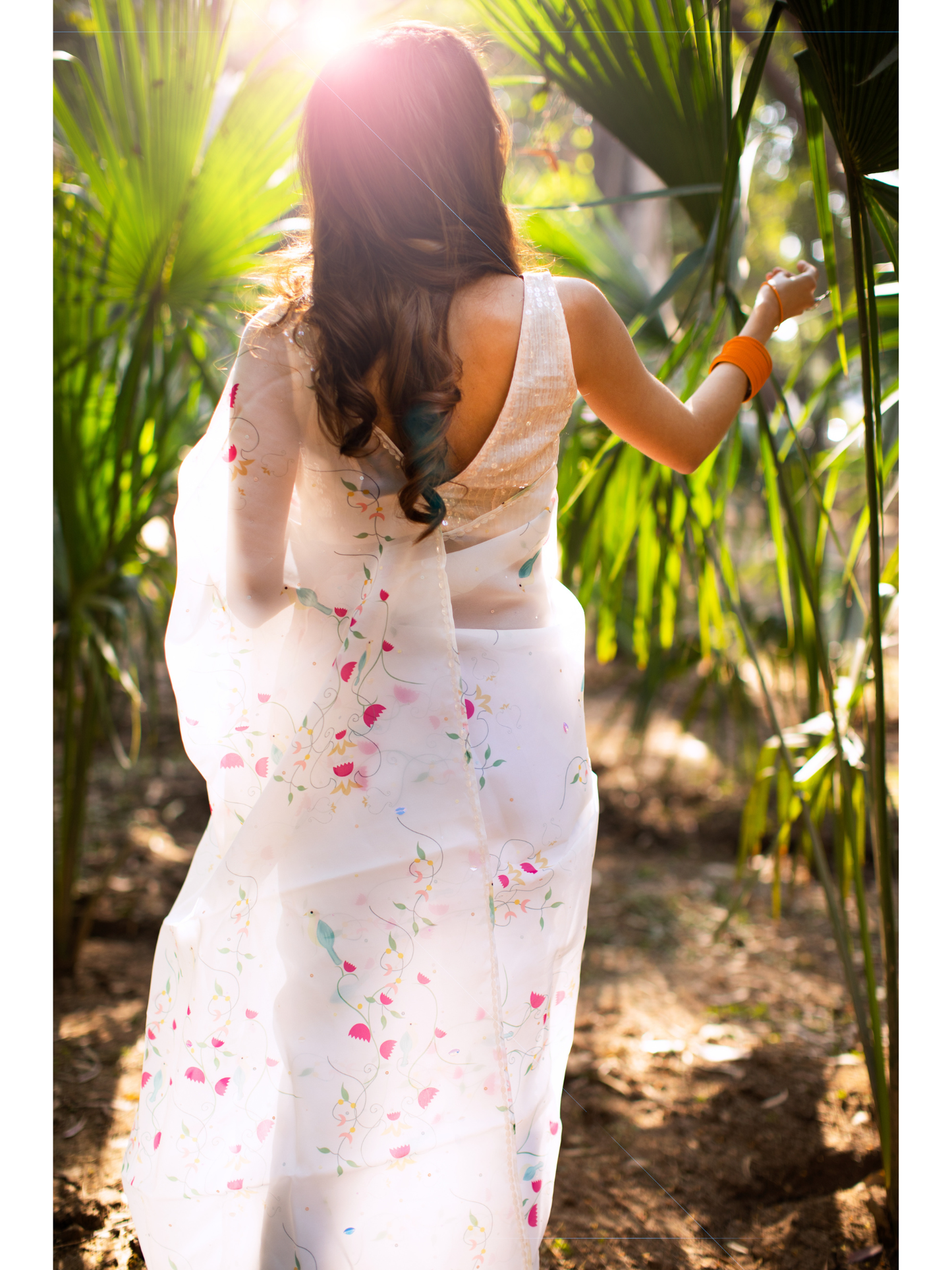 Organza Pigeon Saree