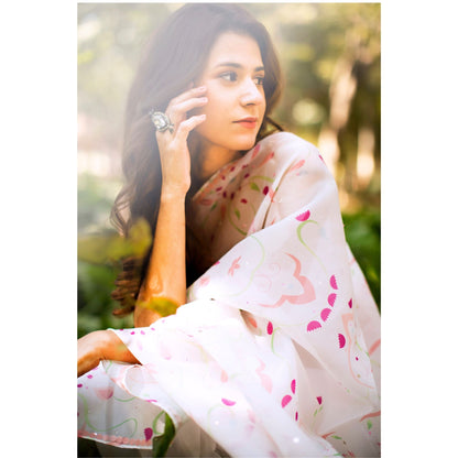 Pink Kamal Sitara Saree