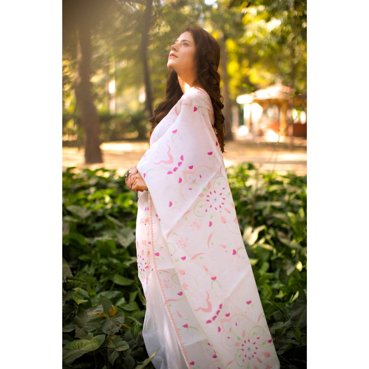 Pink Kamal Sitara Saree