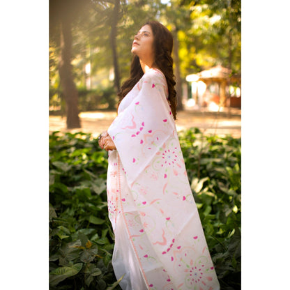 Pink Kamal Sitara Saree