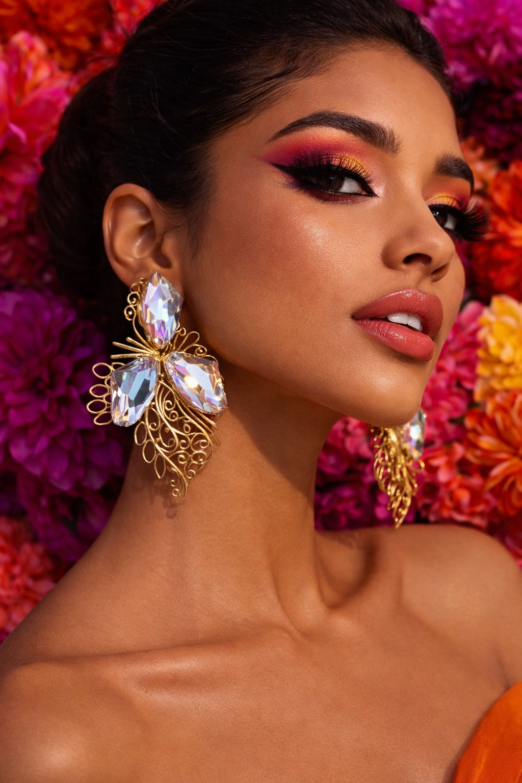 Arabesque Tri-Galactic Cut Pankh Earrings