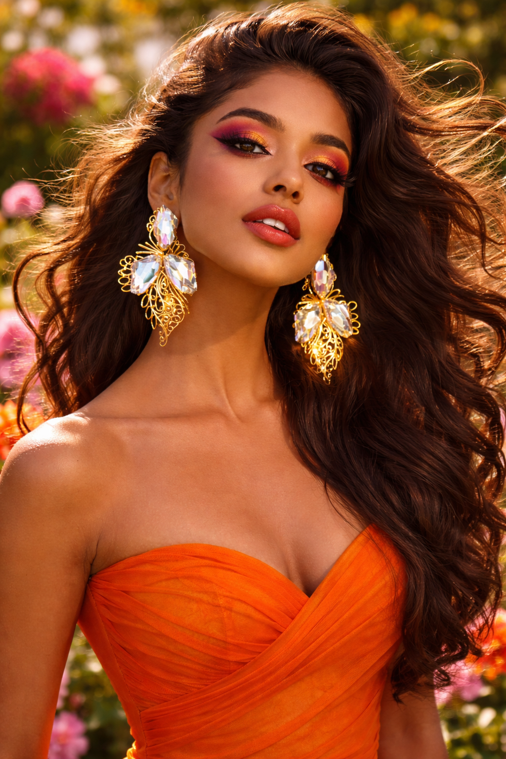 Arabesque Tri-Galactic Cut Pankh Earrings