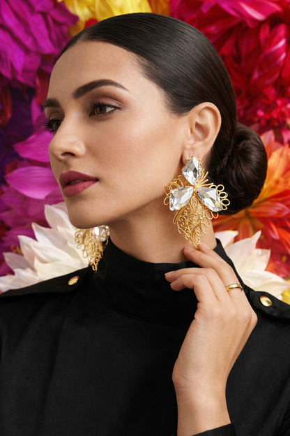 Arabesque Tri-Galactic Cut Pankh Earrings