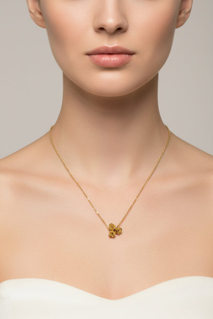 22K Gold Rose Pendant