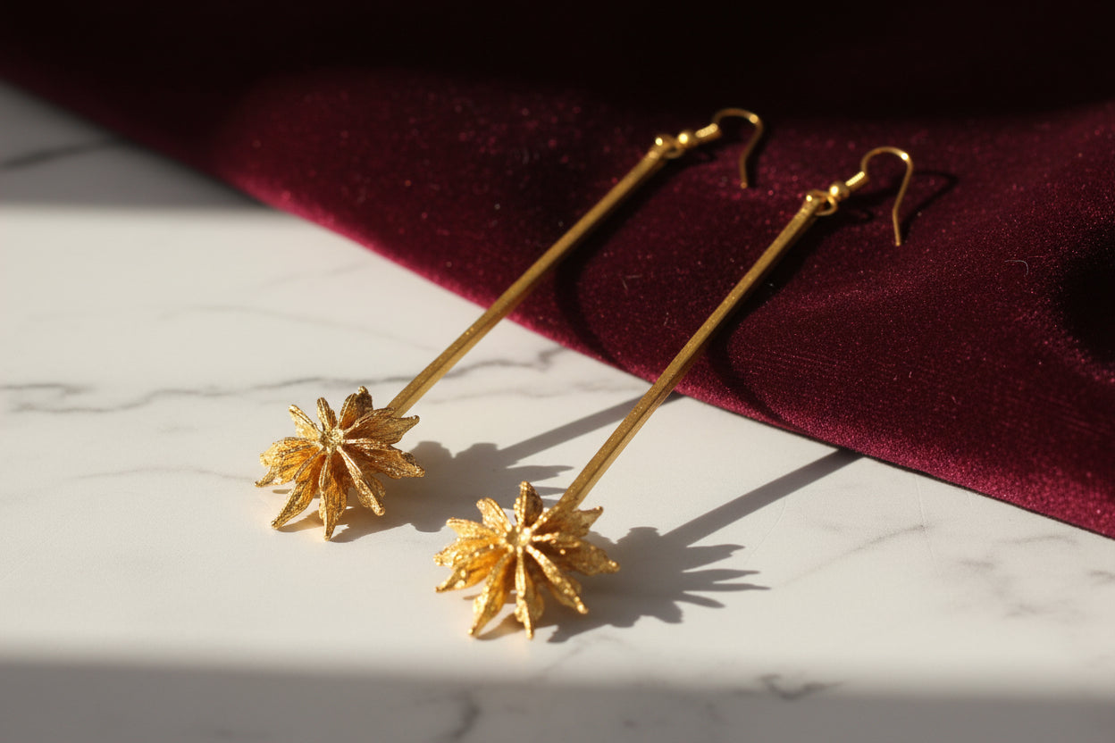 Star Anise Stick Earrings