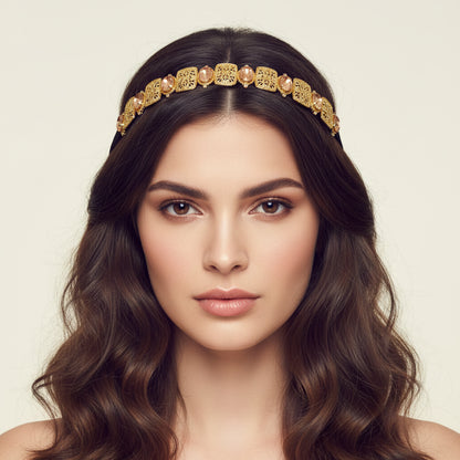 Victoria Filigree Blush Pink Headdress