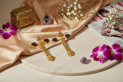 Ananya Star Anise Lilac Petal Pop Earrings