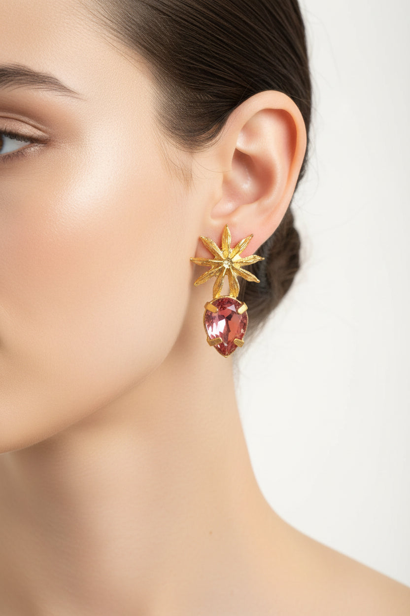 Star Anise Pink Pop Earrings