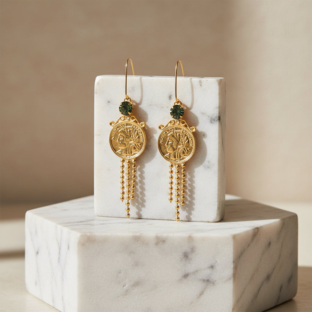 Smoke Coin Earrings