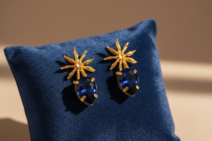 Blue Star Anise Earrings