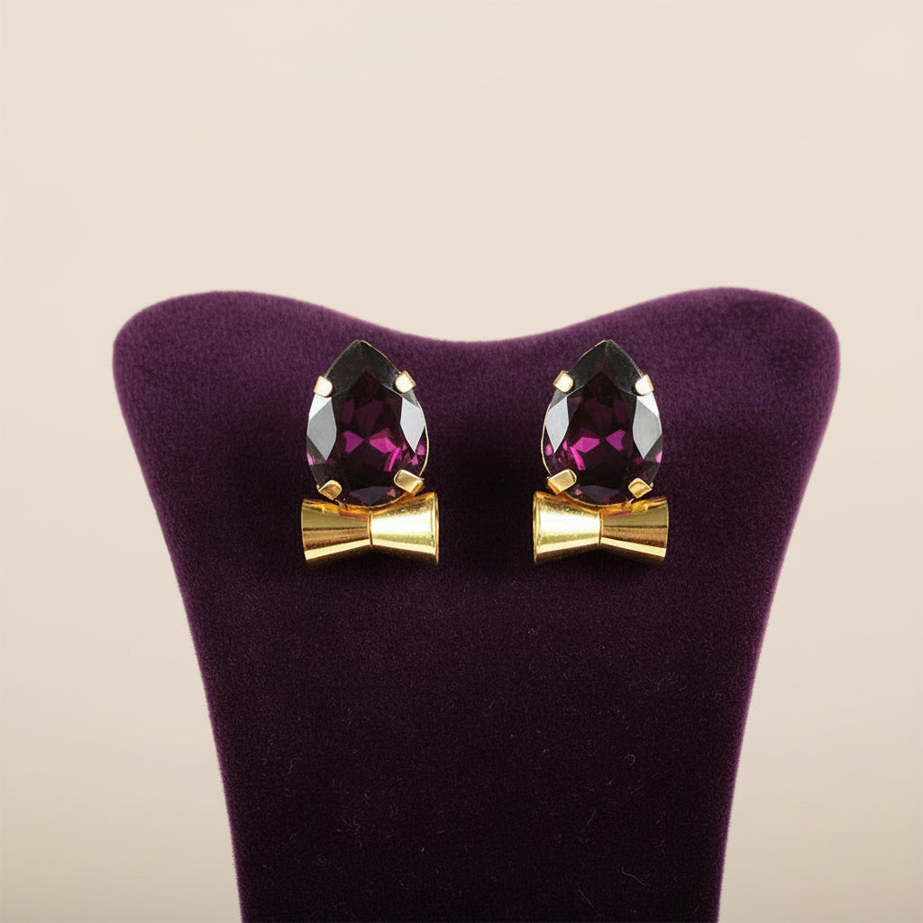 Violet Horn Earrings