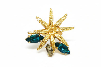 Star Anise Peacock Green Ring
