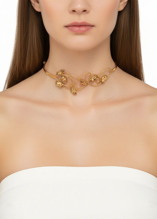 Rebel Topaz Petal Choker