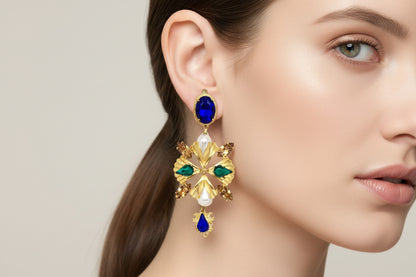 Blue Klingo Blade Earrings