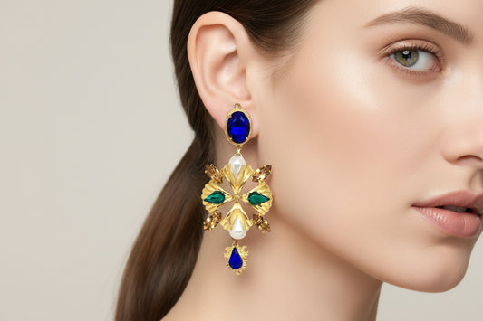 Blue Klingo Blade Earrings